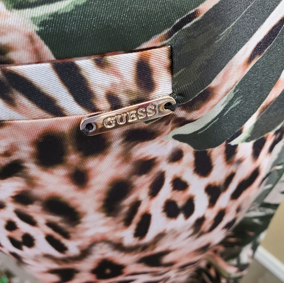 Guess Palm & Leopard Print Terry Pants sz 31 *Nwt* - Picture 16 of 16